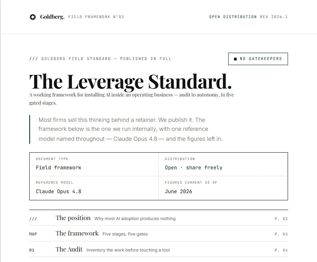 The Leverage Standard · document cover
